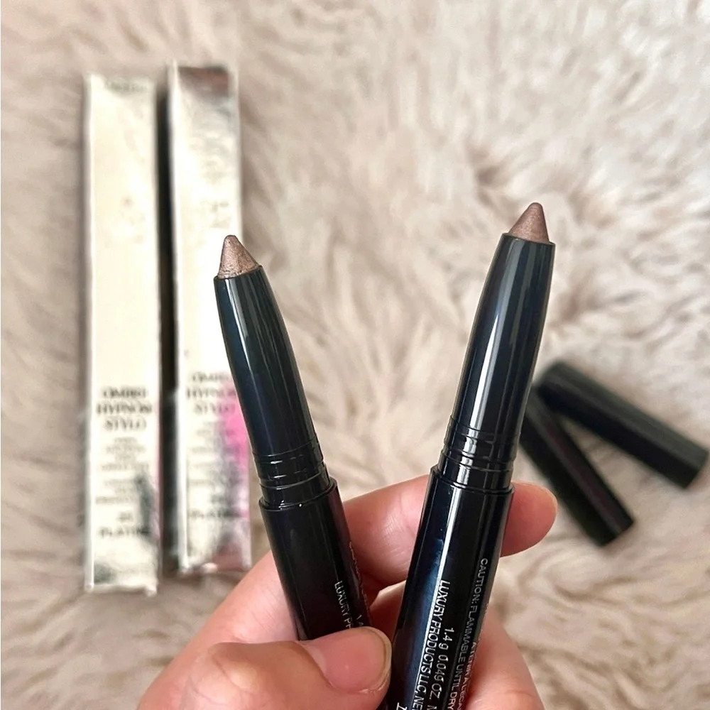 2X Lancome Ombre Hypnose Stylo Cream Eyeshadow Stick 25 Platine Full Size 1.4g
